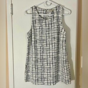 41 Hawthorn Black and White Grid Women’s Sleeveless Top Size Small NWT